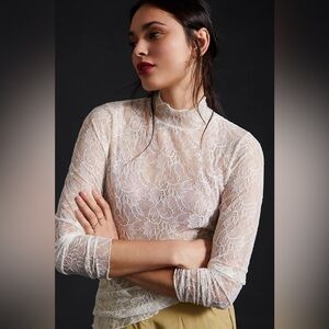 Anthropologie Lace Layering Longsleeve
